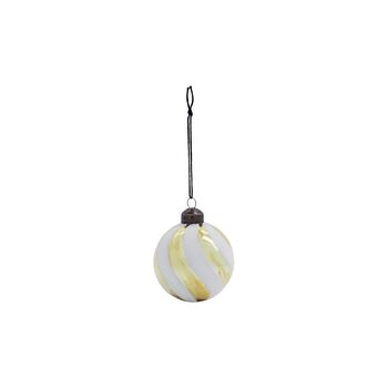 Glowi Large Gold, White And Silver Baubles Set Of Six, 8 of 10