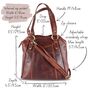 Leather Shoulder Tote Bag With Pocket, thumbnail 7 of 8