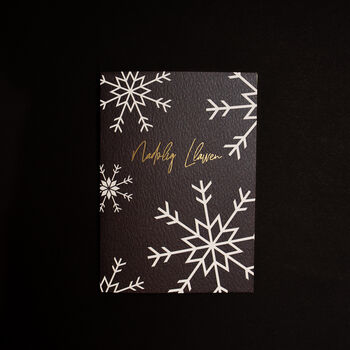 Nadolig Llawen | Snowflakes | Foiled Christmas Card, 2 of 5
