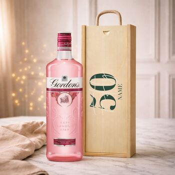 Personalised 50th Birthday Gin Gift Set With Custom Lid, 3 of 11