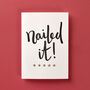 'Nailed It' Letterpress Congratulations Card, thumbnail 2 of 4