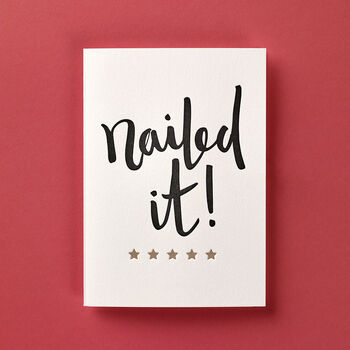 'Nailed It' Letterpress Congratulations Card, 2 of 4