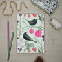 Fruits And Birds Thick A5 Notebook, thumbnail 1 of 3
