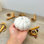 White Pumpkin Decorative Bowl Autumn Home Decor Gift, thumbnail 8 of 10