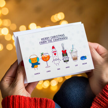 Personalised Family Christmas Cards Pack Of 10, 8 of 8