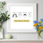 Personalised Family Faces Portrait Print, thumbnail 1 of 5