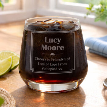 Gifts For Men Personalised Whisky Tumbler For Him, 7 of 8