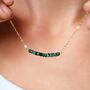 May Birthstone Real Emerald Necklace, thumbnail 1 of 9