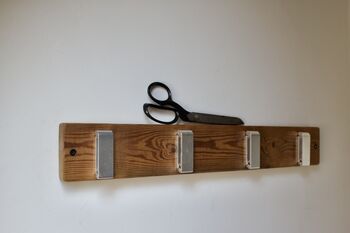 Flip Up, Flip Down Wall Mounted Reclaimed Wooden Hook, 6 of 11