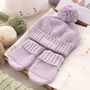 New Baby Bobble Hat And Mittens Letterbox Set, thumbnail 3 of 12