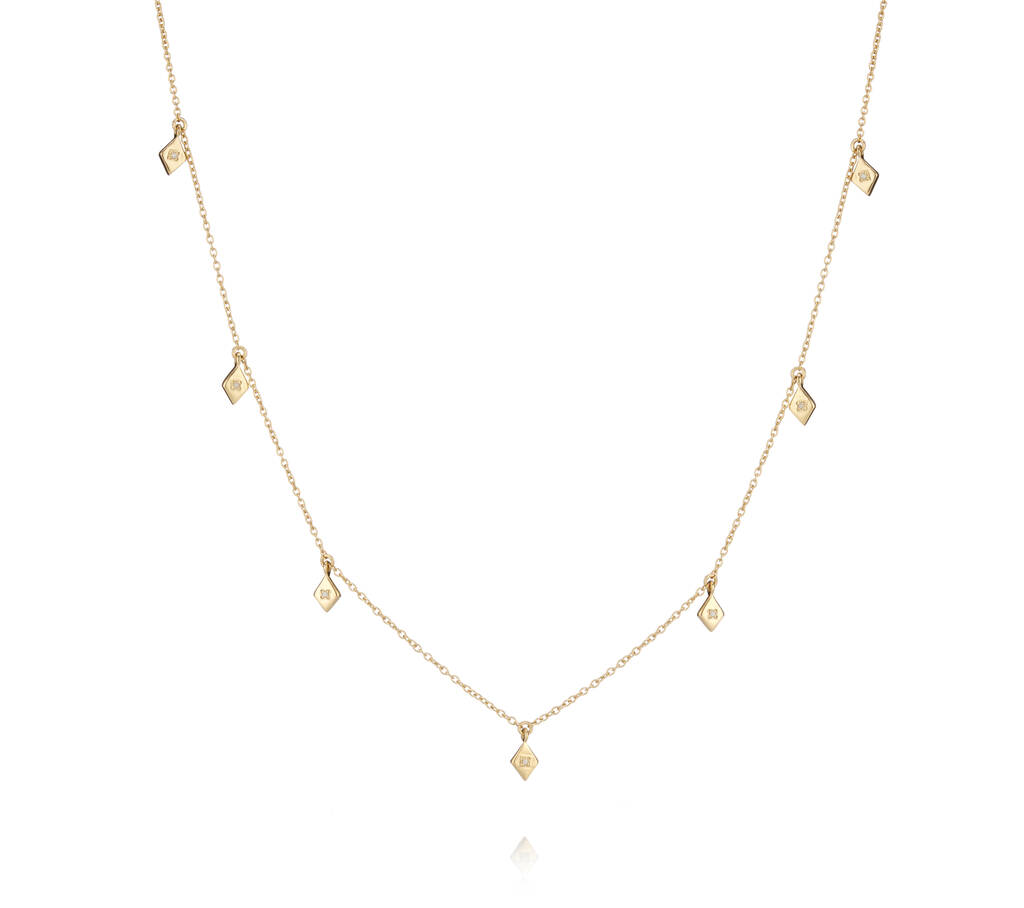 Gold Vermeil Diamond Choker Necklace By Fool's Gold