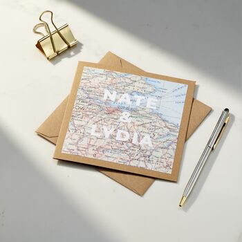 Personalised Special Location Vintage Map Card, 3 of 3