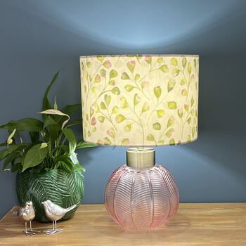 Lime Green And Pink Floral Buds Lampshades, 5 of 10