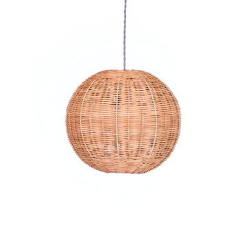 Guthrie Round Wicker Pendant Light Shade, 2 of 5