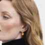Golden Pear Drop Gold Earrings, thumbnail 2 of 8