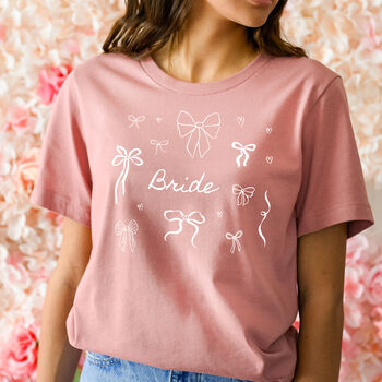 Bridal Party Bow T Shirt Hen Party Gift, 5 of 11