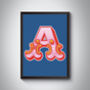 A Letter Bold Carnival Initial Art Print Circus Print, thumbnail 2 of 4