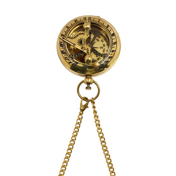 Personalised 15th Anniversary Brass Sundial Compass, 5 of 12
