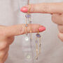 Tanzanite Diamond Slice Chain Dangly Earrings, thumbnail 3 of 9