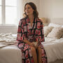 Cherry And Bow Print 100% Cotton Dressing Gown, thumbnail 1 of 6