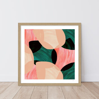 Green And Pink Abstract Shells Art Print, 5 of 7