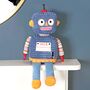 Personalised Dark Blue Robot Plush Toy, thumbnail 1 of 5