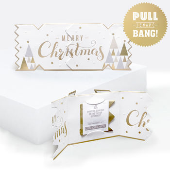 Pack Of Six Luxe Foil Christmas Cracker Cards, 2 of 3