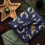 Jade And Midnight Reversible Fabric Gift Wrap Furoshiki, thumbnail 1 of 7