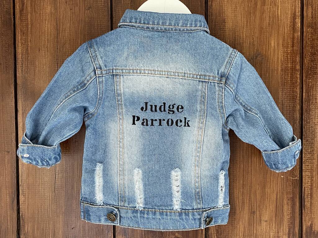Baby/Toddler Denim Jacket With Embroidered Name, 1 of 7
