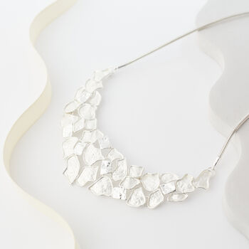 Hammered Effect Geometric Shape Necklace, 3 of 3