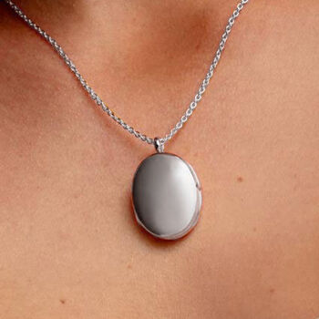 Four Photo Personalised Oval Locket – 925 Silver, 4 of 7