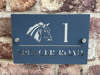 Personalised Horse Head Design House Acrylic Number Sign, 4 of 6