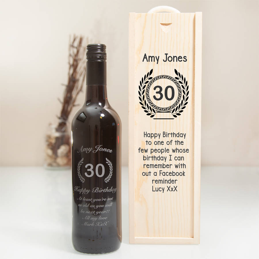 Personalised Engraved Wine And Box Set For Any Age, 1 of 2