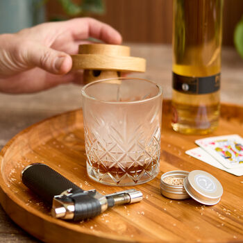 Personalised Cocktail And Whiskey Smoker In Solid Oak, 4 of 10