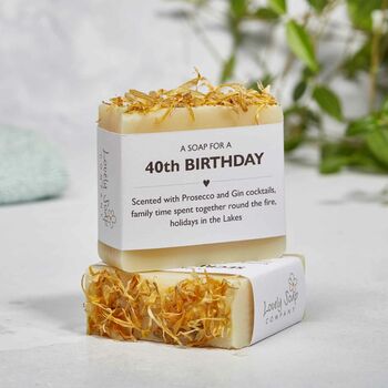 Personalised 40th Birthday Soap Gift, 2 of 5