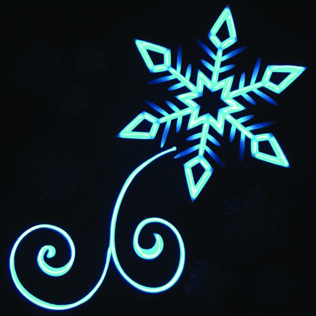 Make Your Own El Neon Sign Snowflake, 1 of 3