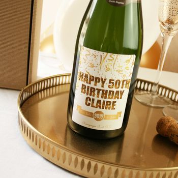Personalised 50th Birthday Champagne Gift, 4 of 6
