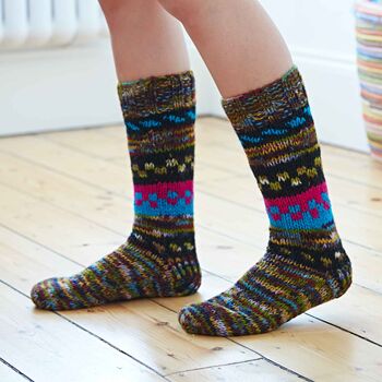 Fair Trade Hand Knitted Nepalese Woollen Slipper Socks, 8 of 12