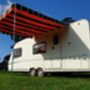 Retro Campervan Sun Canopy Shade Orange And Brown, thumbnail 2 of 3