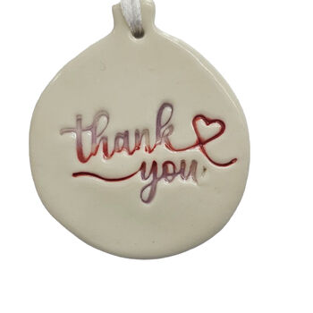 Thank You Ceramic Hanging Decoration – Keepsake Gift, 3 of 8
