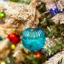 Recycled Glass Grooved Christmas Bauble, thumbnail 2 of 6