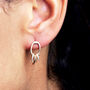 Sterling Silver Or Gold Earrings With Diamante Charms, thumbnail 2 of 9