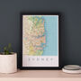 Framed And Personalised Sydney Australia Map Print, thumbnail 4 of 6