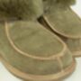Sheepskin Slippers Option High/Low Calf Olive, thumbnail 2 of 5