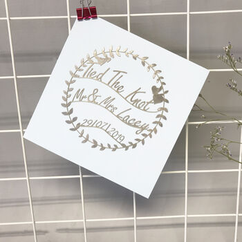 Personalised Wedding Tied The Knot Card, 8 of 11