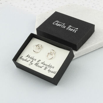 Sterling Silver Mother And Daughter Circle Earrings, 2 of 8