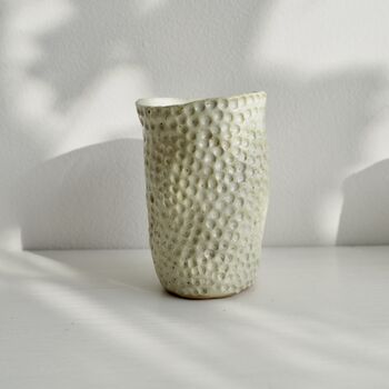 Handmade Mini Oatmeal Pottery Vase, 3 of 7