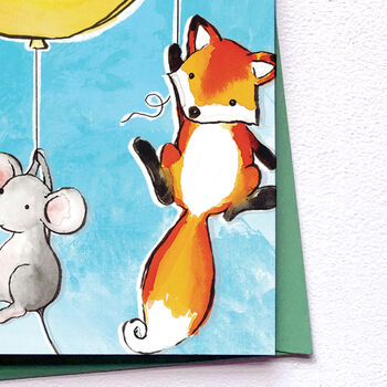 New Baby Card Hello Little One Woodland Animals, 3 of 5