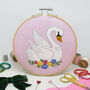 'Vintage Swan' Large Embroidery Kit, thumbnail 3 of 4
