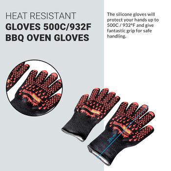 Heat Resistant Oven And BBQ Gloves 500°C / 932°F, 5 of 5
